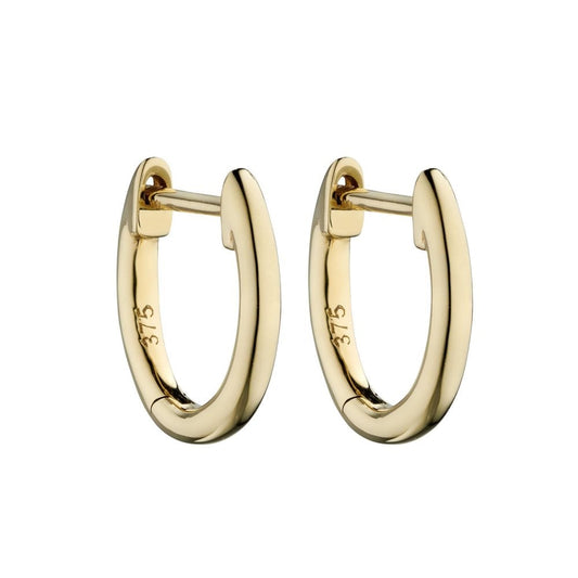 9ct Yellow Gold Huggie Hoop Earrings