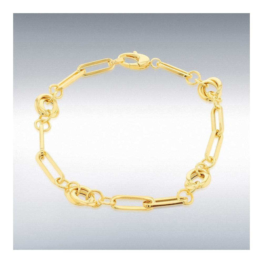 9ct Yellow Gold Knot & Paperlink Bracelet