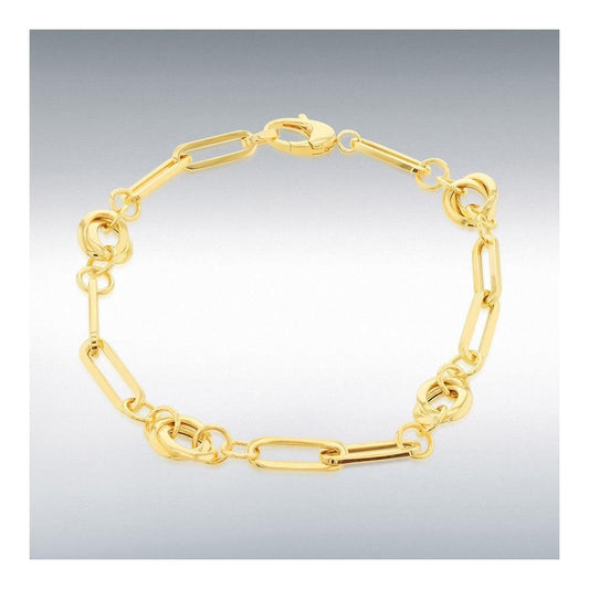 9ct Yellow Gold Knot & Paperlink Bracelet