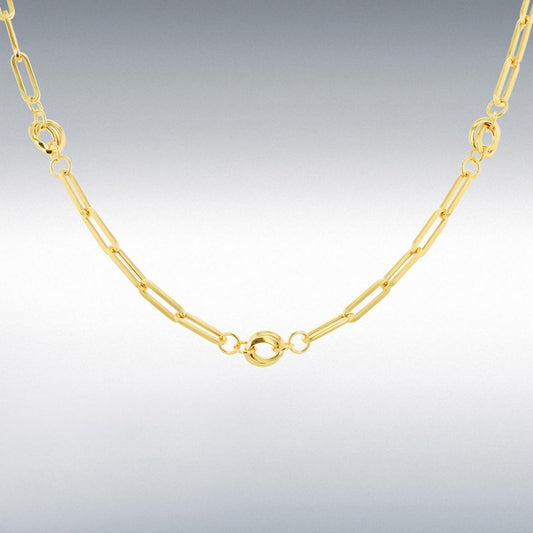 9ct Yellow Gold Knot & Paperlink Necklace
