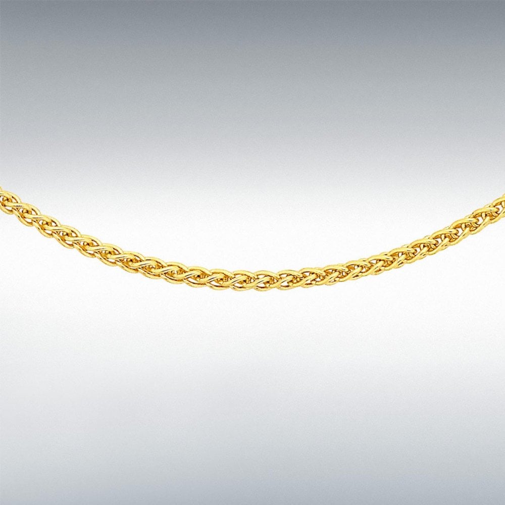 9ct Yellow Gold Mini Spiga 18" Chain