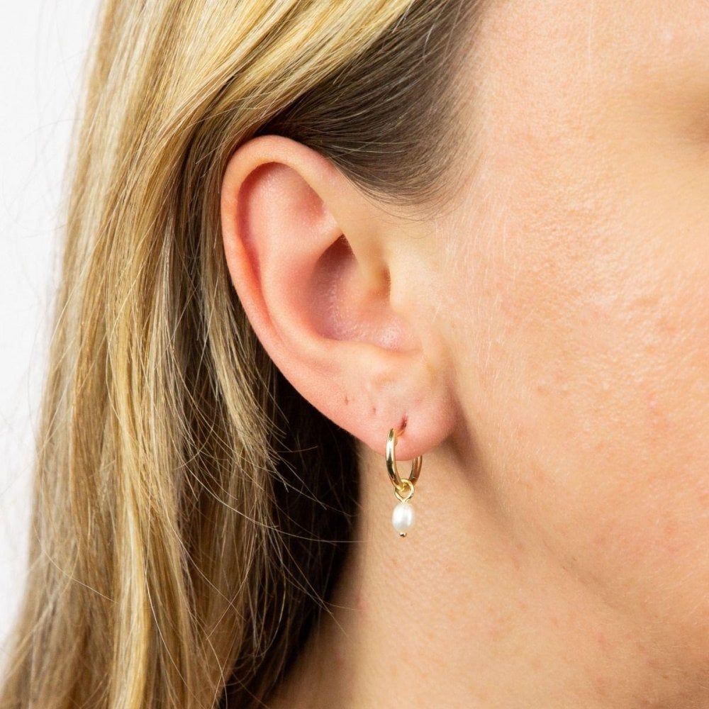 9ct Yellow Gold Pearl Earring Charms