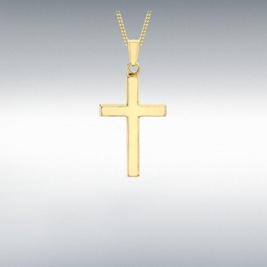 9ct Yellow Gold Plain Cross Pendant