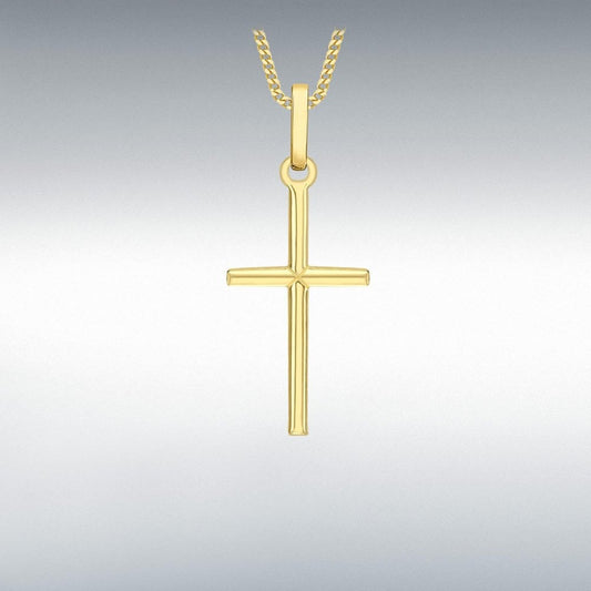 9ct Yellow Gold Plain Cross Pendant