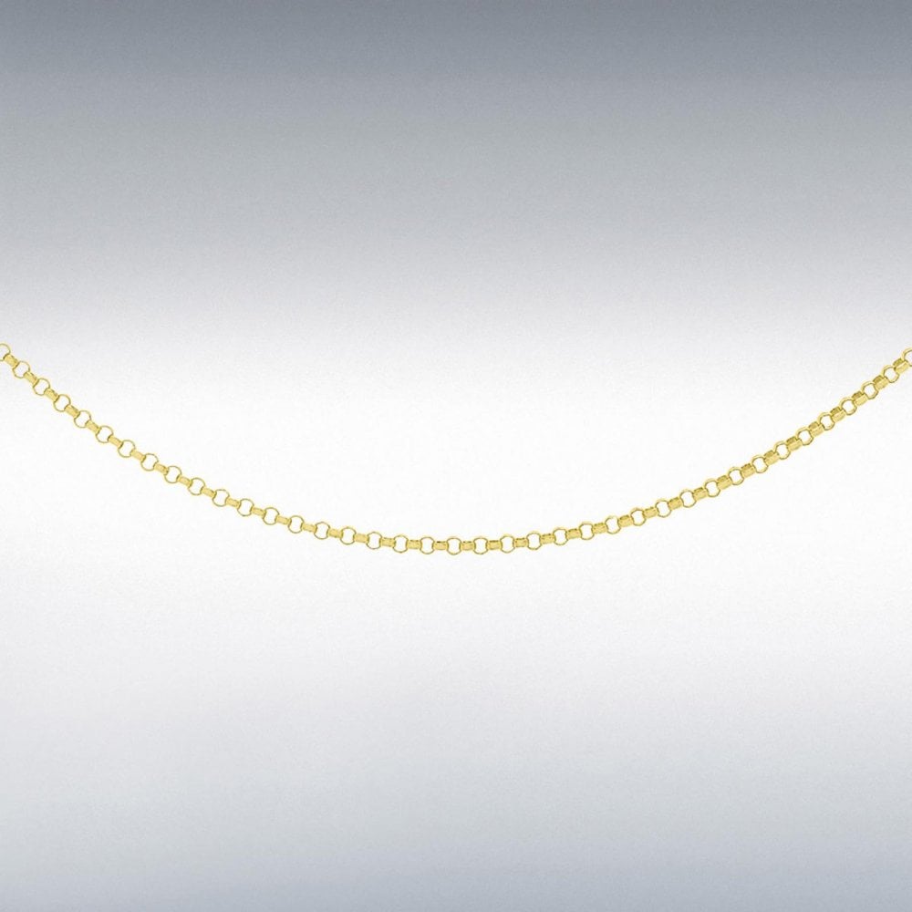 9ct Yellow Gold Round Belcher Chain 18"