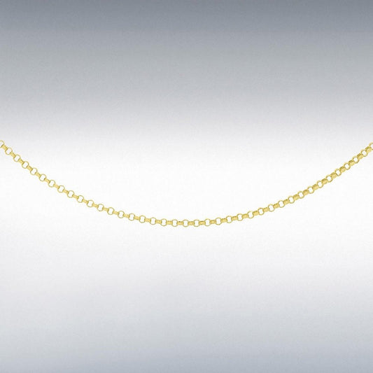 9ct Yellow Gold Round Belcher Chain 18"