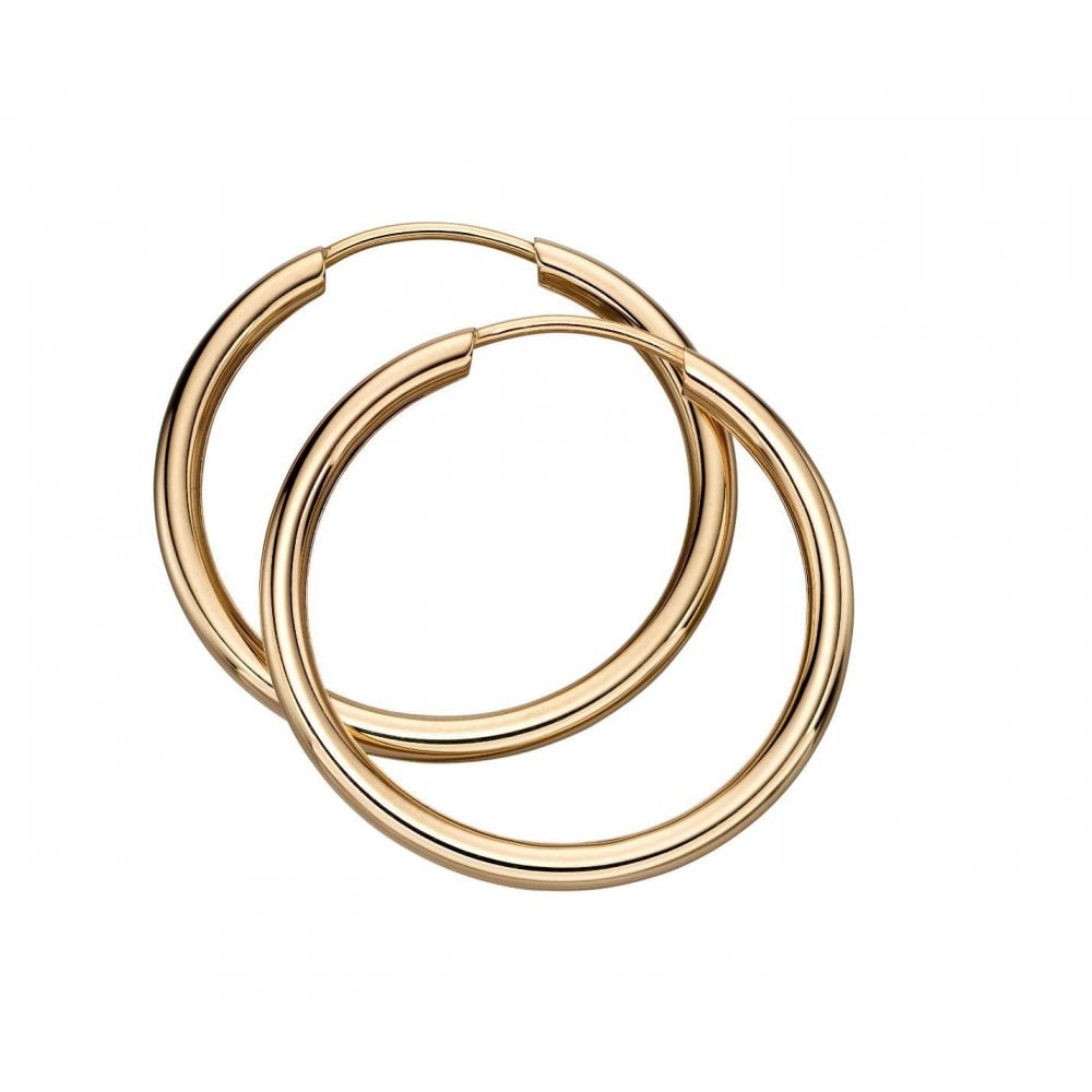 9ct Yellow Gold Sleeper Hoop Earrings