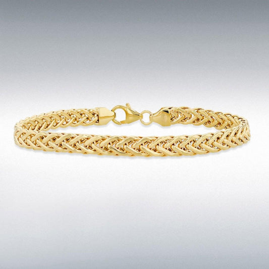 9ct Yellow Gold Spiga Hollow Bracelet 7.5"