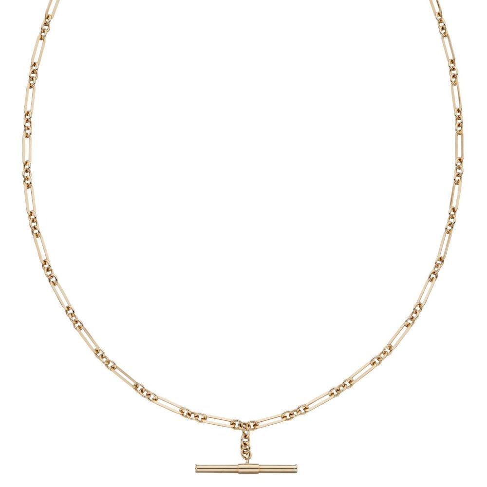 9ct Yellow Gold T-Bar Necklace