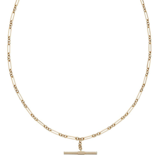 9ct Yellow Gold T-Bar Necklace