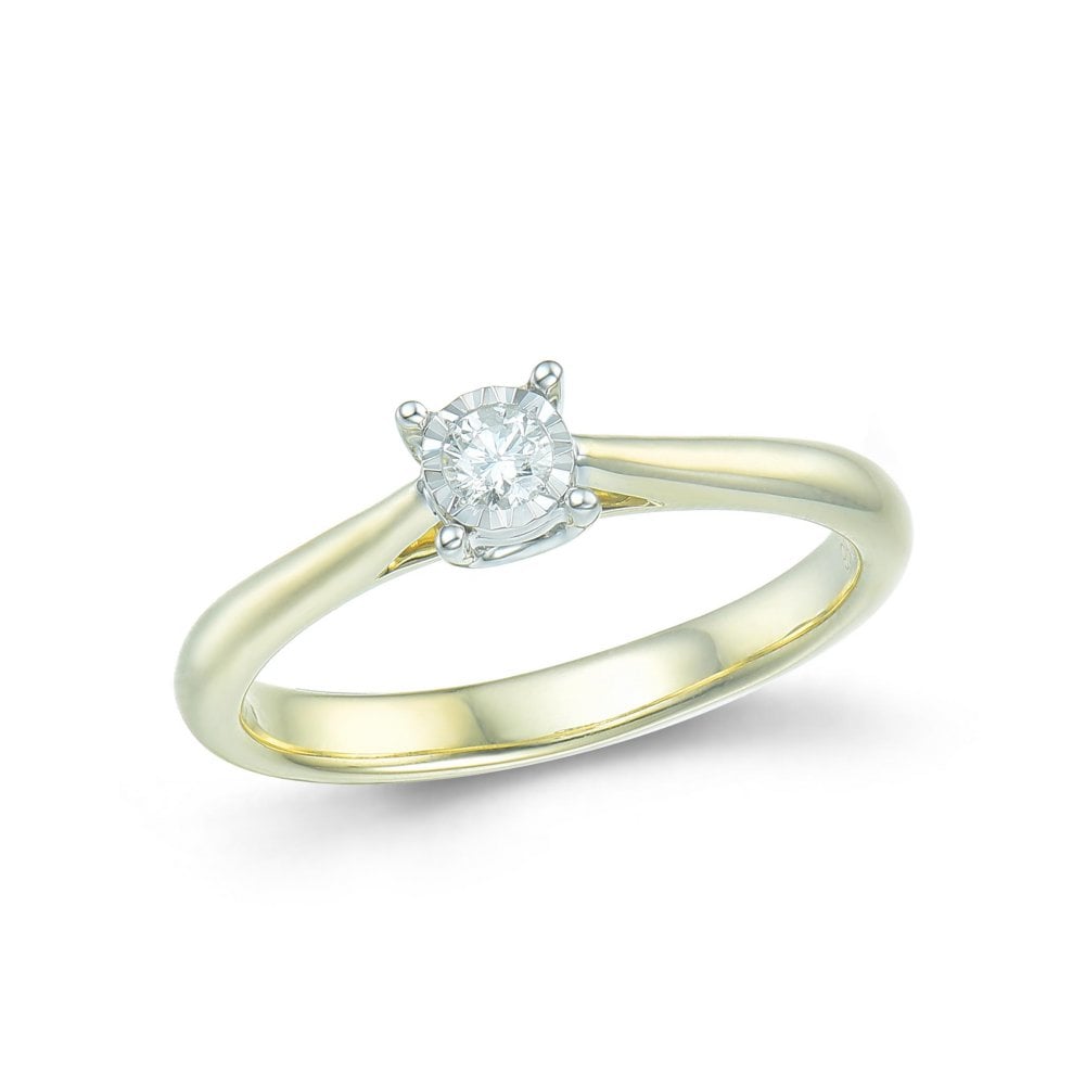 9ct YGold 0.8ct Diamond Ring Size M