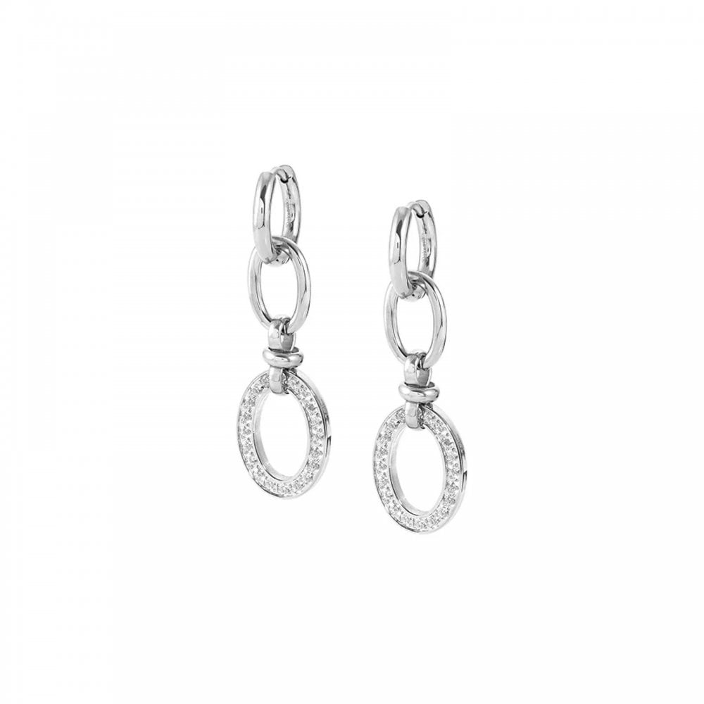 Affinity Drop Link CZ Earrings