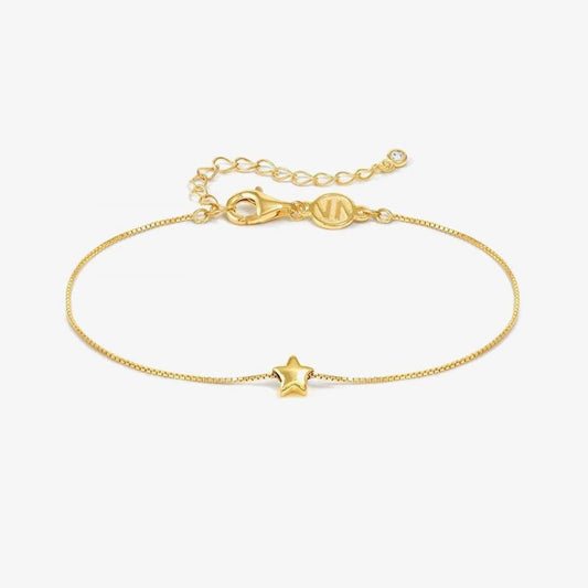 Armonica Gold Plated Cubic Zirconia Star Pendant Bracelet