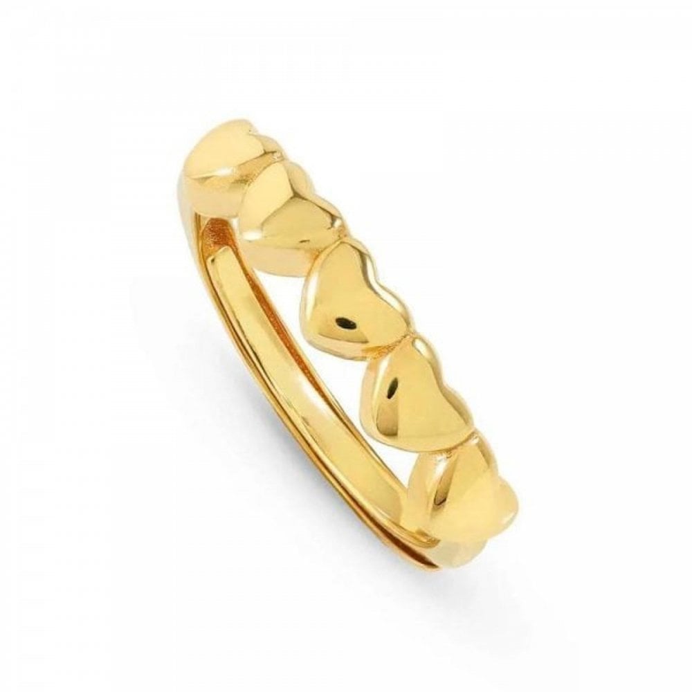 Armonica Gold Plated Heart Ring Adjustable size 51 - 57