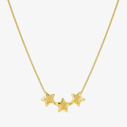 Armonica Gold Plated Three Small Star Pendant