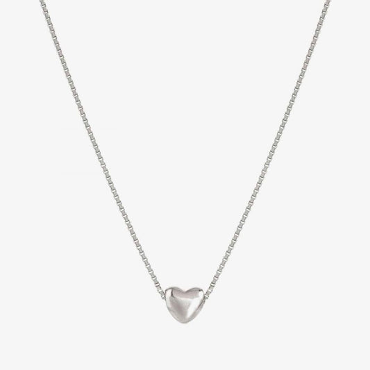 Armonica White Rhodium Small Heart Pendant Necklace