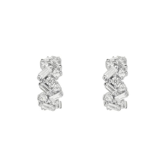 Baguette Scatter Hoop Earrings with Diamonfire Zirconia
