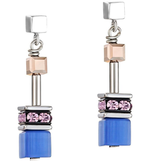 Blue-Brown-Lilac Earrings