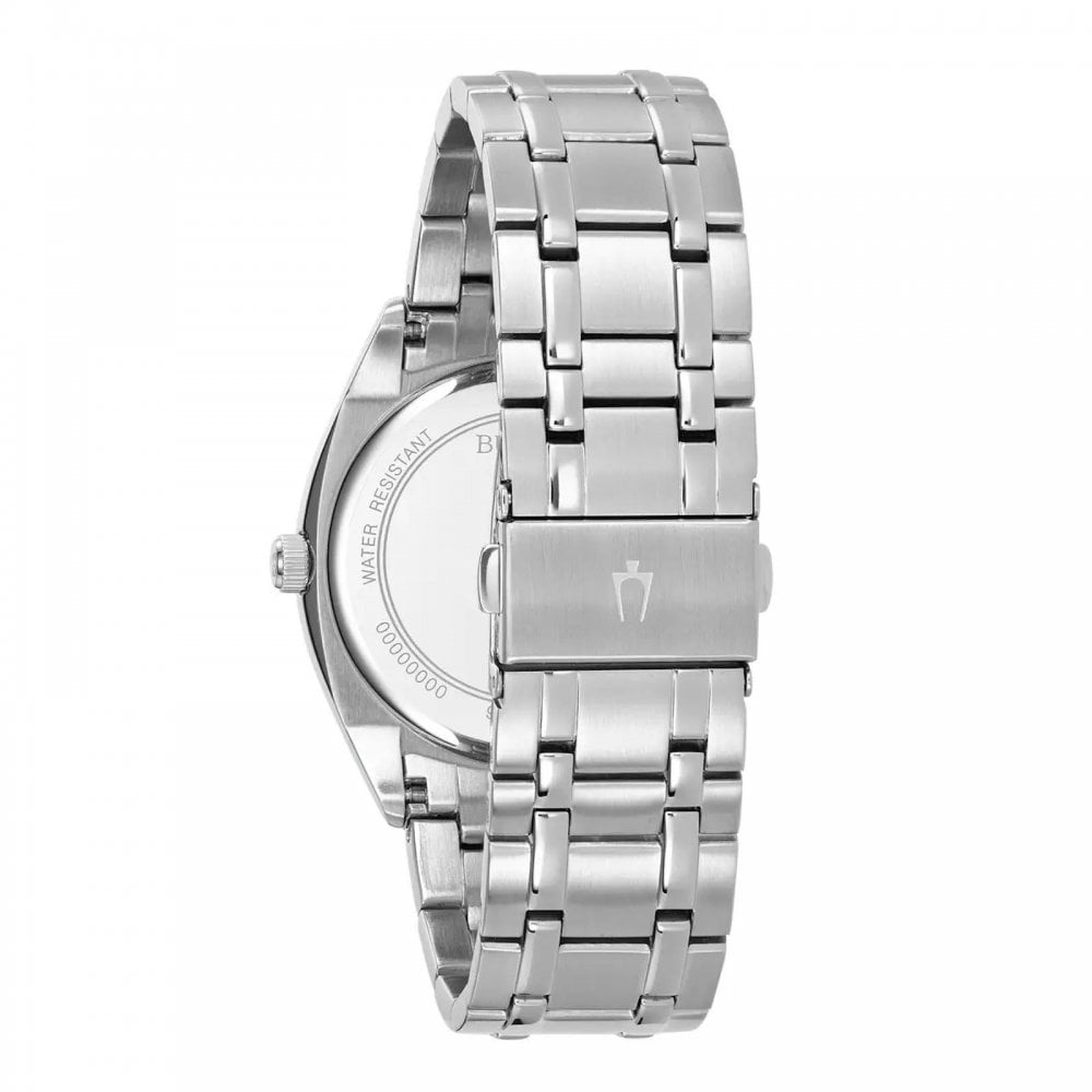Bulova Gents Classic Stainless Steel Blue Dial Bracelet Watch