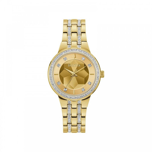 Bulova Ladies Phantom Crystal Gold Tone Watch