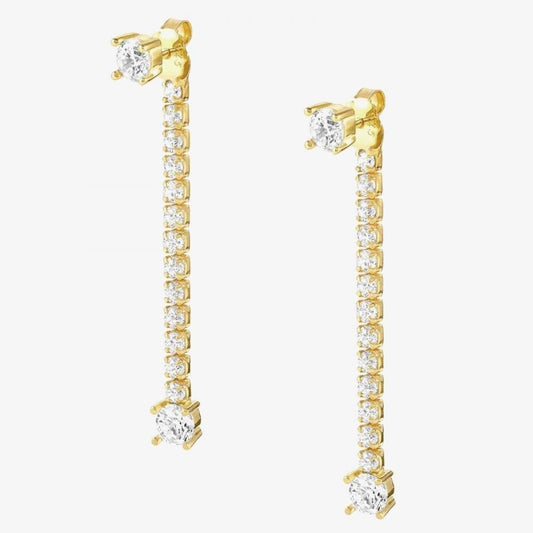 Chic & Charm Joyful Drop Gold Plated Silver Earrings