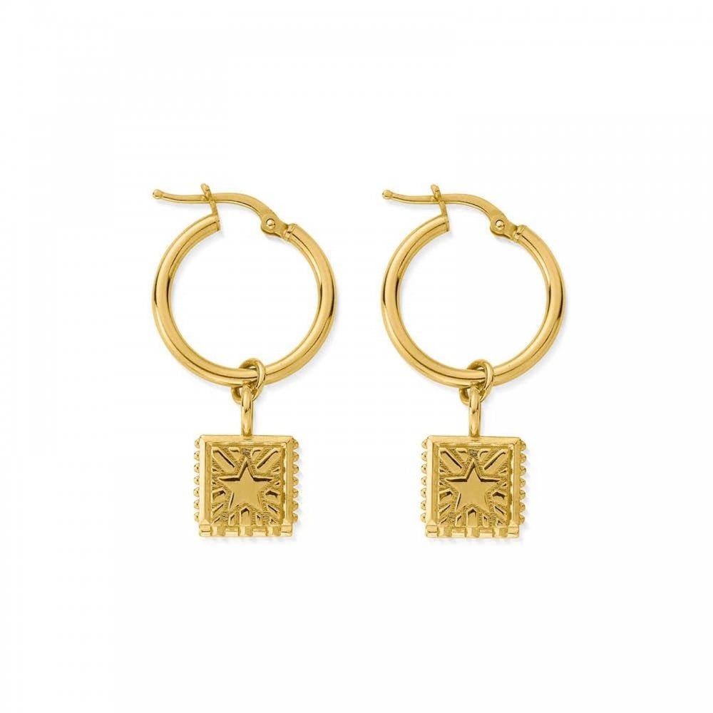 Chlobo 18ct Gold Plated Celestial Wonderer Hoops