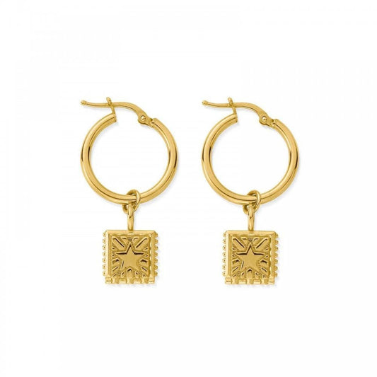Chlobo 18ct Gold Plated Celestial Wonderer Hoops