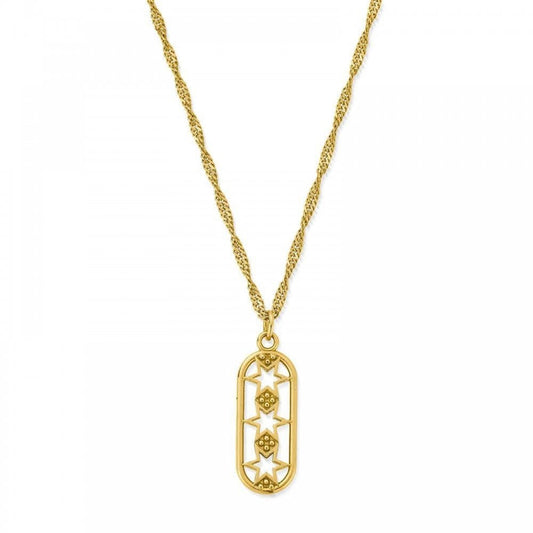 Chlobo 18ct Gold Plated Stars Align Necklace
