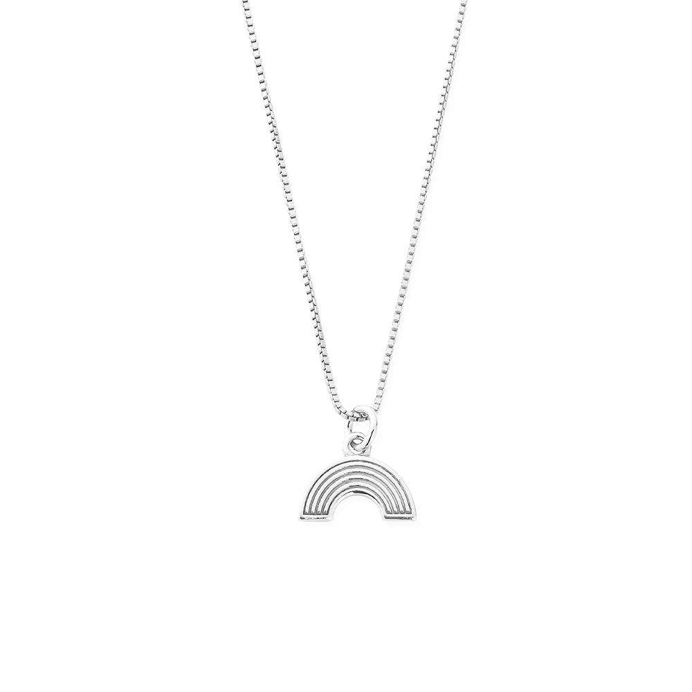 ChloBo Delicate Box Chain Rainbow Necklace