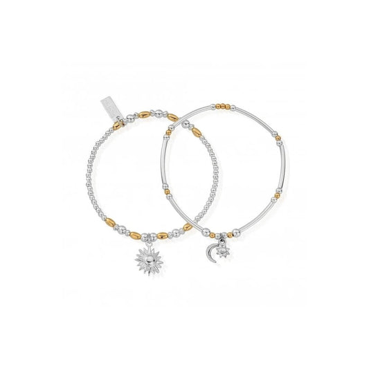 ChloBo Gold and Silver Dusk to Dawn 2 Bracelets