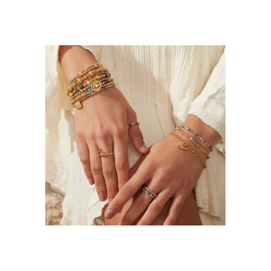 Chlobo Gold Beautiful Energy Set of 2 Rings Medium