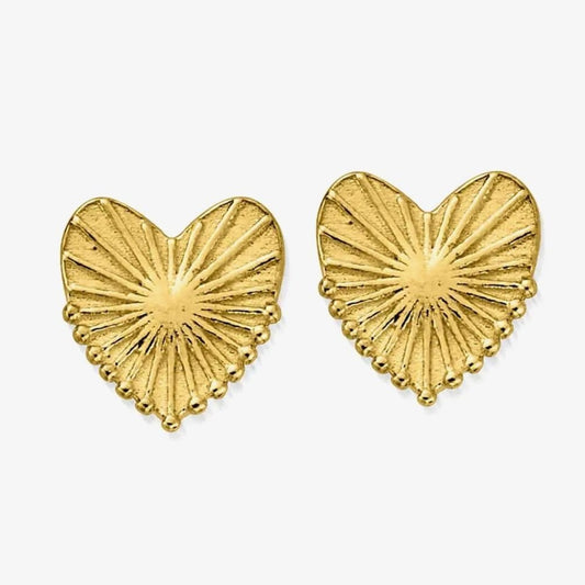 ChloBo Gold Glowing Beauty Stud Earrings
