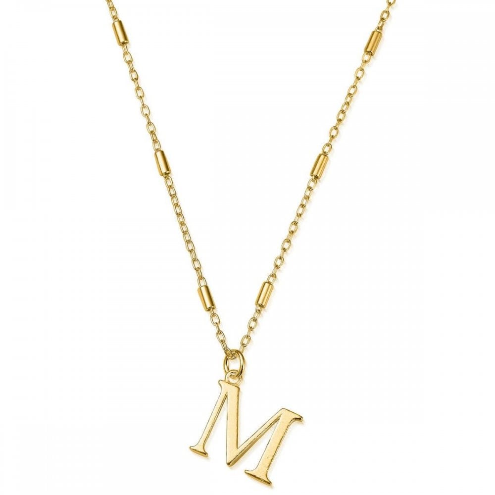 Chlobo Gold Plated Iconic Initial 'M' Pendant