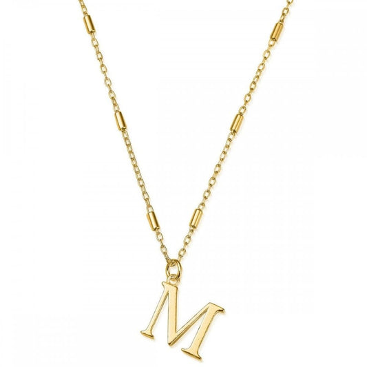 Chlobo Gold Plated Iconic Initial 'M' Pendant