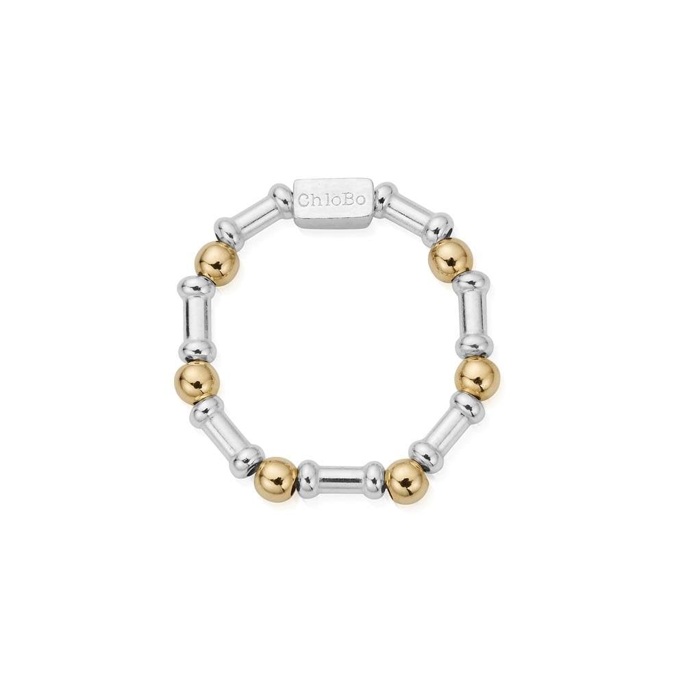 ChloBo Gold Plated Rhythm of Water Ring Medium