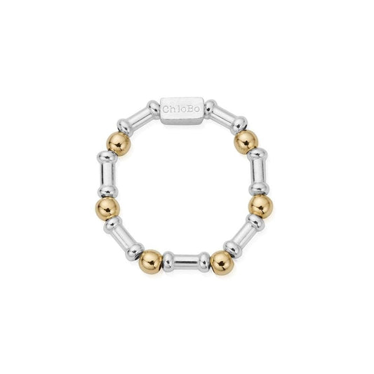 ChloBo Gold Plated Rhythm of Water Ring Medium