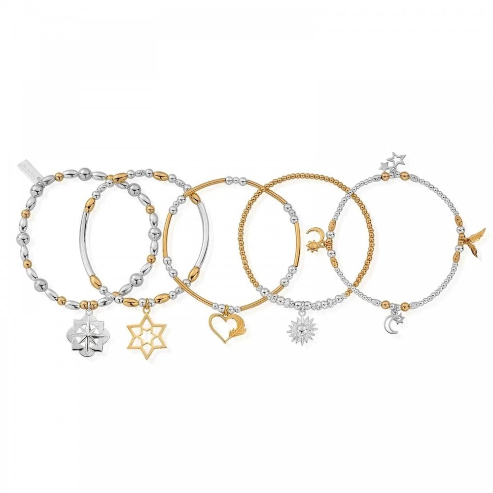 Chlobo Gold & Silver Inner Spirit Stack of 5