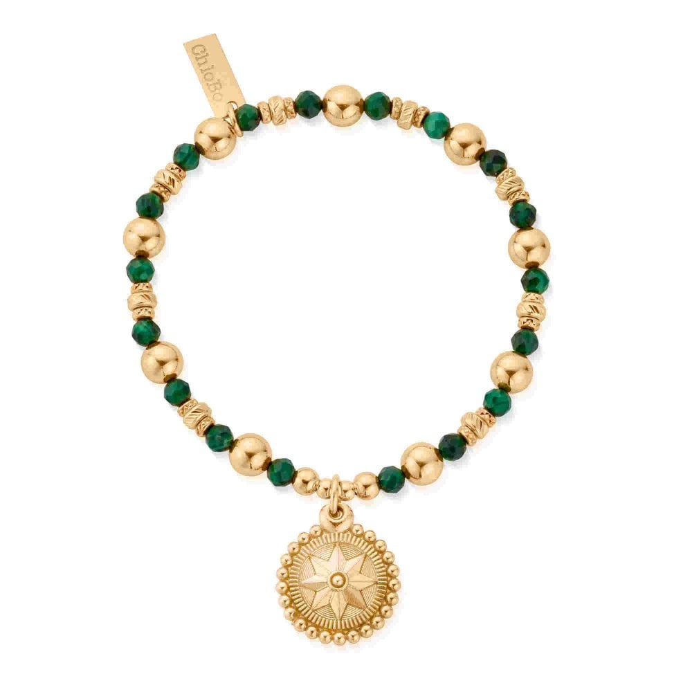 Chlobo Gold Wandering Free Malachite Bracelet