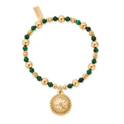 Chlobo Gold Wandering Free Malachite Bracelet