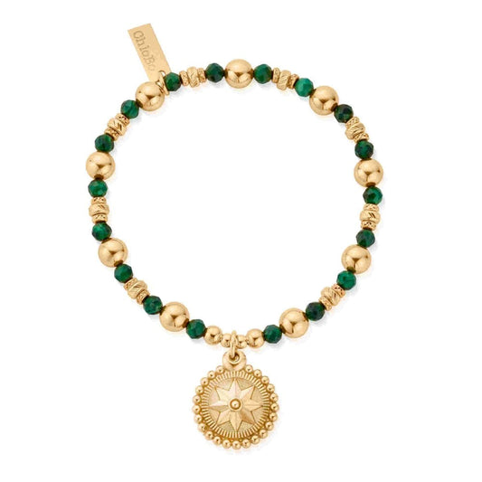 Chlobo Gold Wandering Free Malachite Bracelet