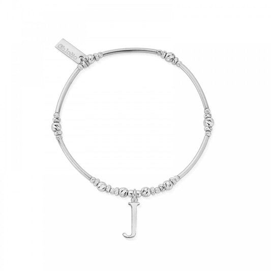 Chlobo Iconic Silver Initial Bracelet Letter J