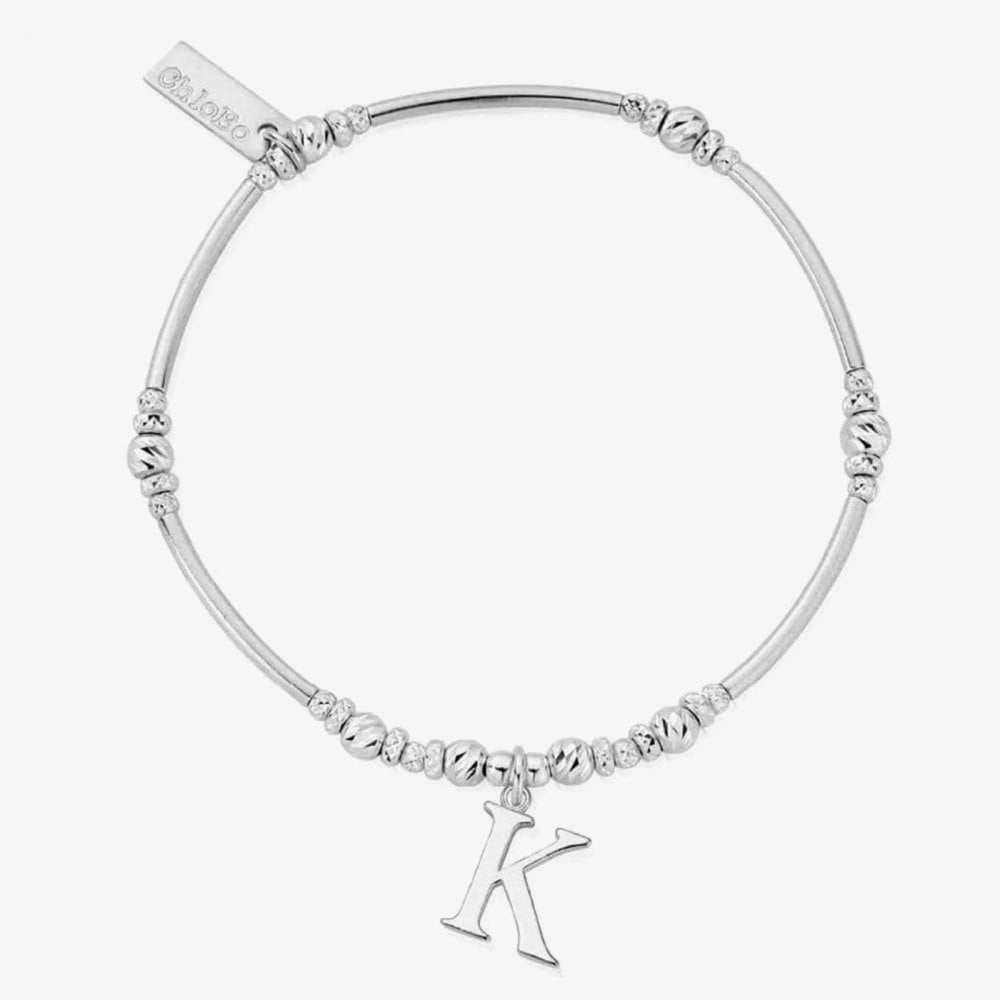Chlobo Iconic Silver Initial Bracelet Letter K