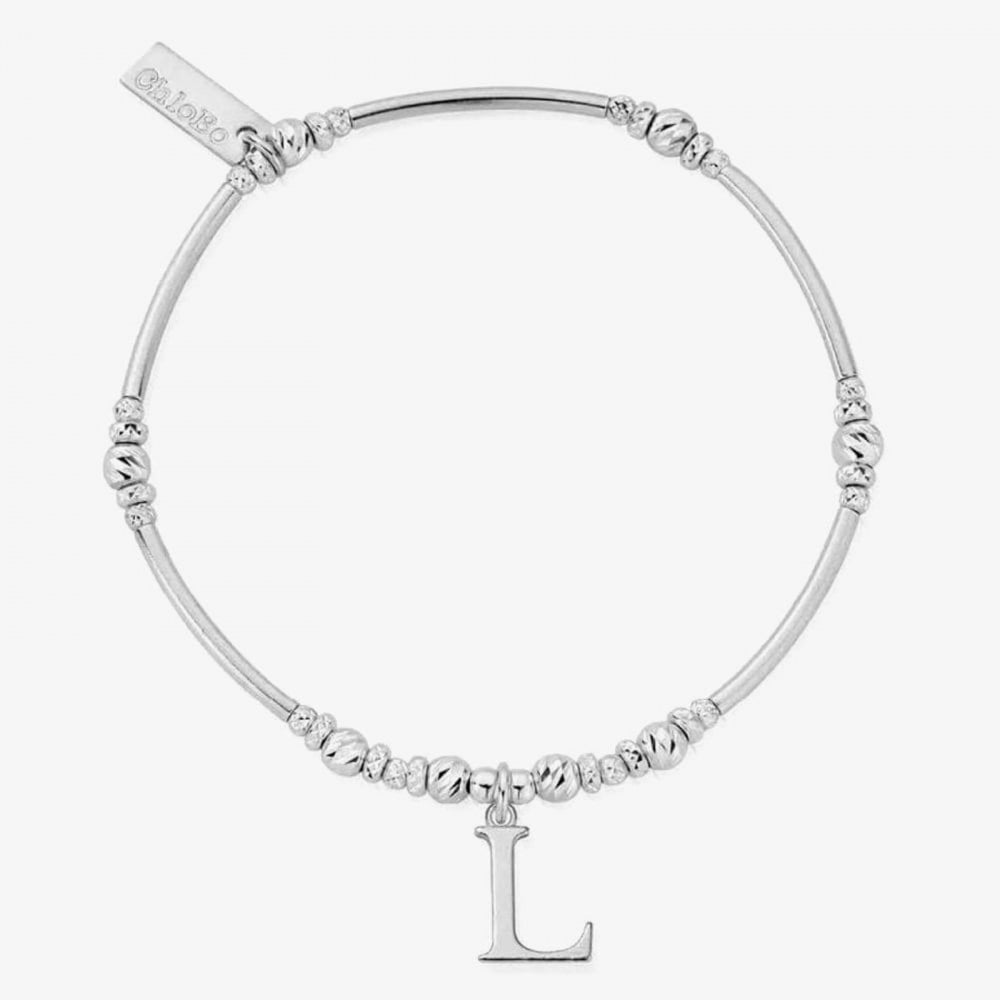 Chlobo Iconic Silver Initial Bracelet Letter L