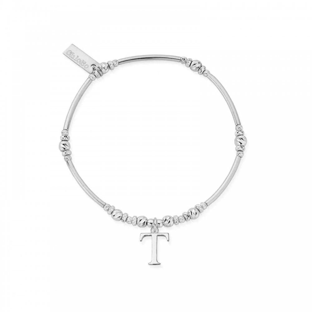 Chlobo Iconic Silver Initial Bracelet Letter T
