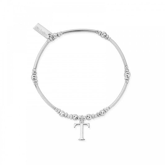 Chlobo Iconic Silver Initial Bracelet Letter T