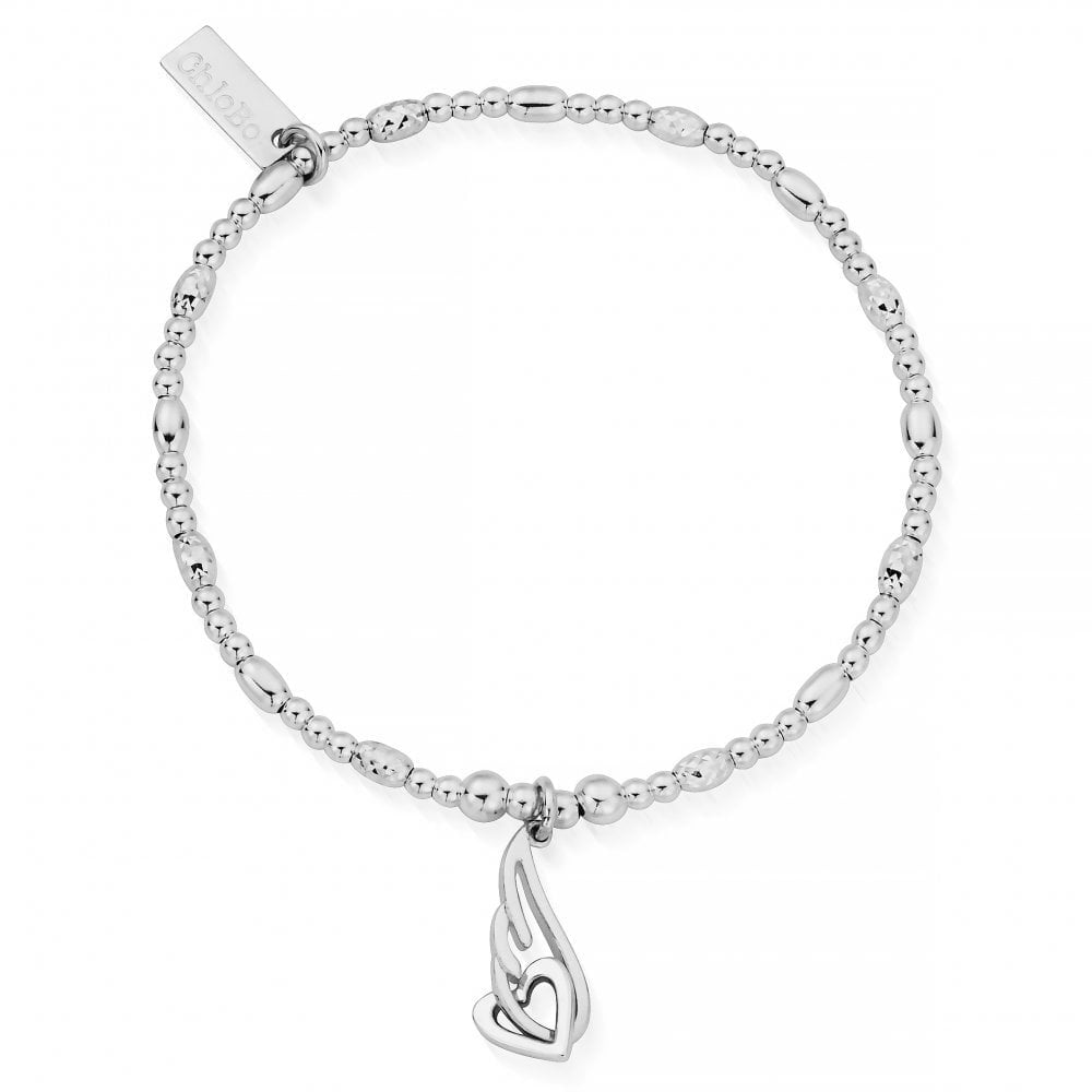 Chlobo Interlocking Heart Angel Wing Bracelet