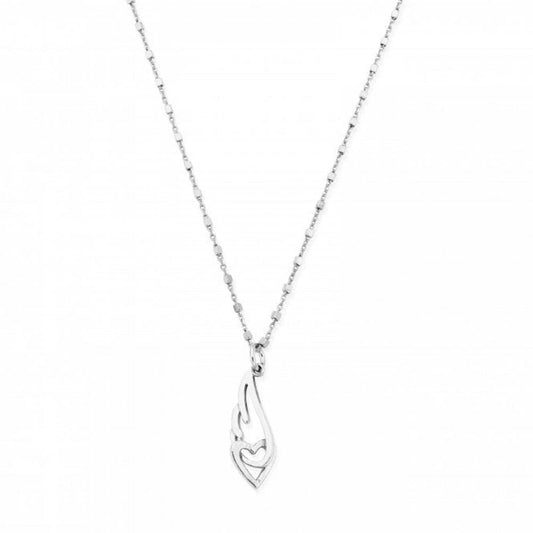 Chlobo Interlocking Heart & Angel Wing Necklace