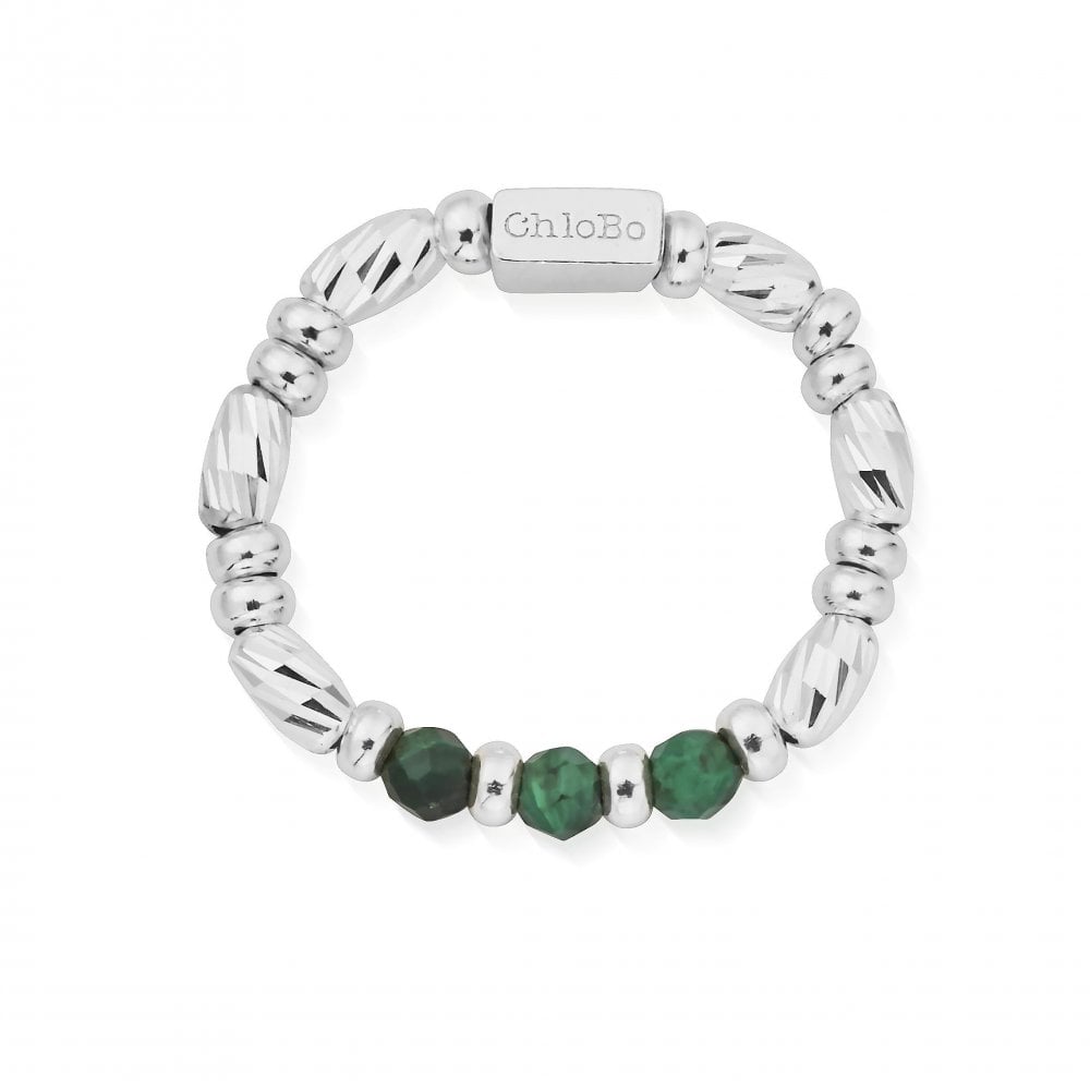 Chlobo Malachite Sparkle Ring of Empowerment Small