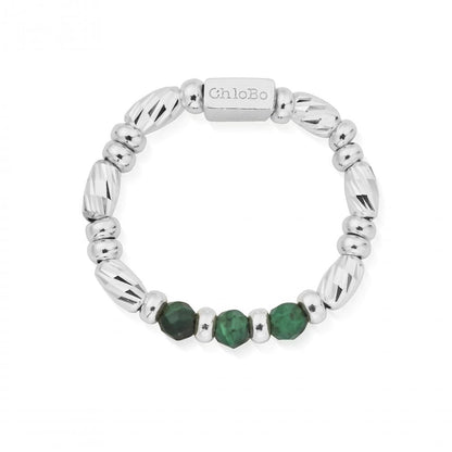 Chlobo Malachite Sparkle Ring of Empowerment Small
