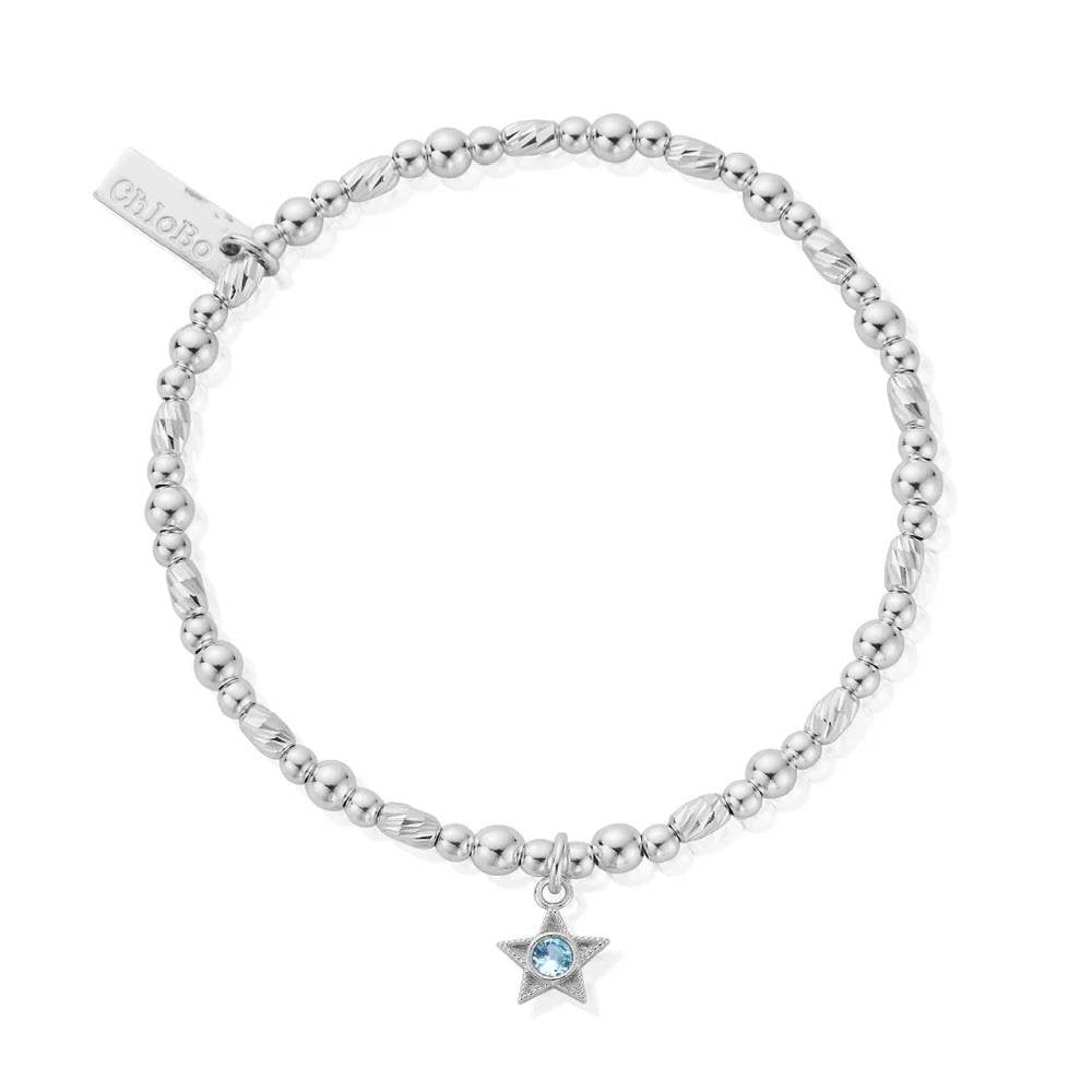 ChloBo March Blue Aquamarine Birthstone Bracelet